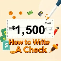 How to Write a Check One Thousand Five Hundred icon