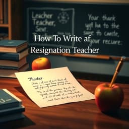 How to Write a Letter of Resignation Teacher icon