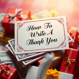 How to Write a Thank You for Money icon