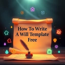 How to Write a Will Template Free icon