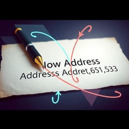 How to Write Address in One Line icon