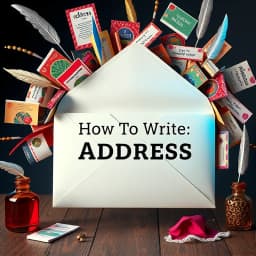 How to Write an Adress icon