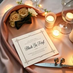 How to Write Black Tie Optional on a Wedding Invitation icon