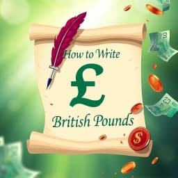 How to Write British Pounds icon