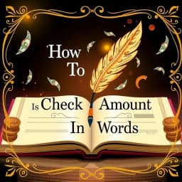 How to Write Check Amount in Words with Cents icon