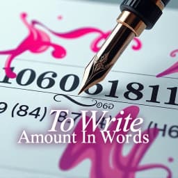 How to Write Cheque Amount in Words icon