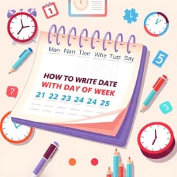 How to Write Date with Day of Week icon