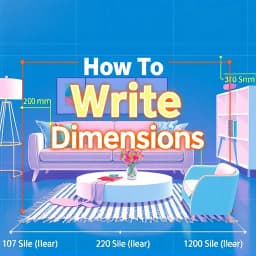 How to Write Dimensions of Furniture icon
