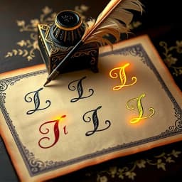 How to Write I in Calligraphy icon