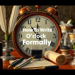 How to Write O'clock Formally icon