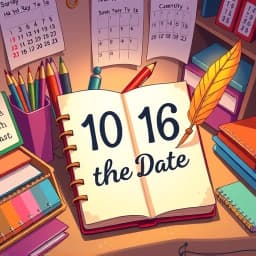 How to Write the Date with the Day of the Week icon