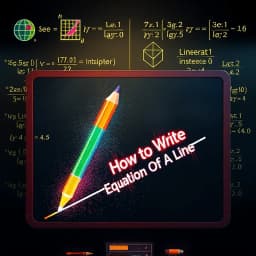 How to Write the Equation of a Line icon