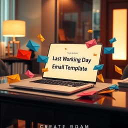 Last Working Day Email Template icon