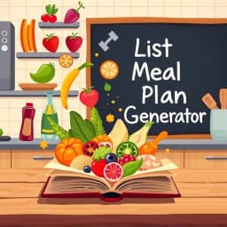 List Meal Plan Generator icon
