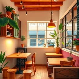 Low Budget Small Cafe Interior Design icon