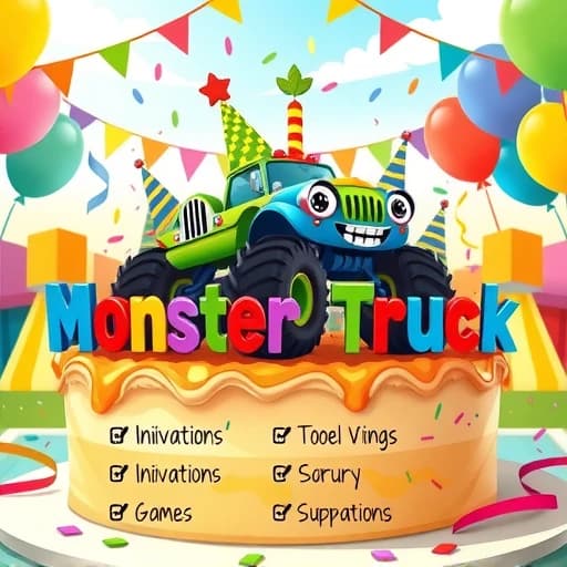 Monster Truck Birthday Party Ideas featured image