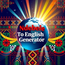 Ndebele to English Generator icon