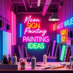Neon Sign Painting Ideas Easy icon