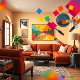 Painting Ideas for Living Room with Brown Furniture icon