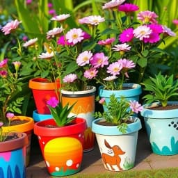 Painting Plastic Flower Pots Ideas icon