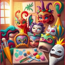 Paper Mache Mask Painting Ideas icon