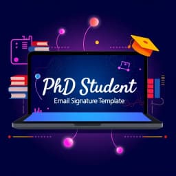 PhD Student Email Signature Template icon