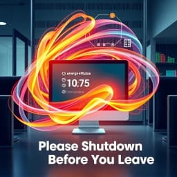 Please Shutdown Your Computer Before You Leave Email Template icon