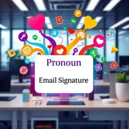 Pronoun Email Signature Template icon