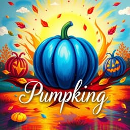 Pumpkin Painting Ideas Blue icon