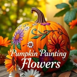 Pumpkin Painting Ideas Flowers icon