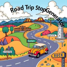 Road Trip Stops Generator icon
