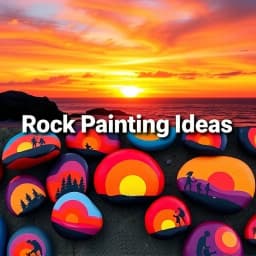 Rock Painting Ideas Sunset icon