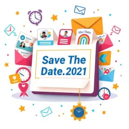 Save the Date Work Email Template icon
