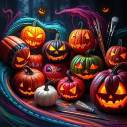 Scary Pumpkin Painting Ideas for Adults icon
