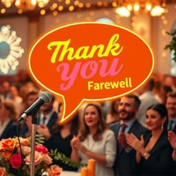 Short Thank You Speech Generator for Farewell icon