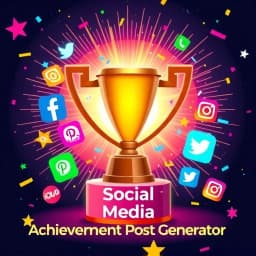 Social Media Achievement Post Generator icon