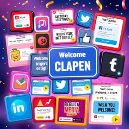 Social Media Welcome Post Generator icon