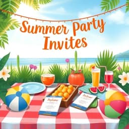 Summer Party Email Invitation Template icon