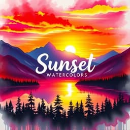 Sunset Watercolor Painting Ideas icon