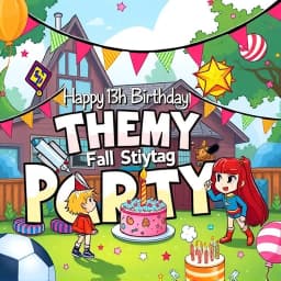 Theme 13th Birthday Party Ideas icon