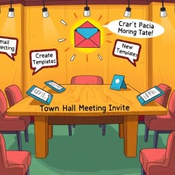 Town Hall Meeting Invite Email Template icon
