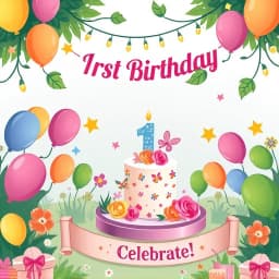 Unique First Birthday Party Ideas Girl icon