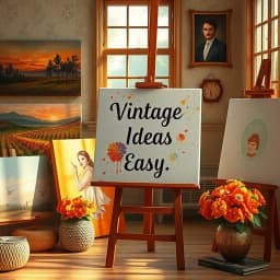 Vintage Painting Ideas Easy icon