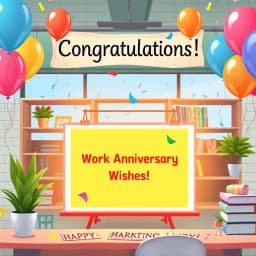 Work Anniversary Wishes Email Template icon